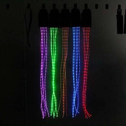 LED Horse Tail Trappings Night Riding Safe Equestrian Flashing Light Bar Harness Equipment Outdoor Sports Horse Tail Decor