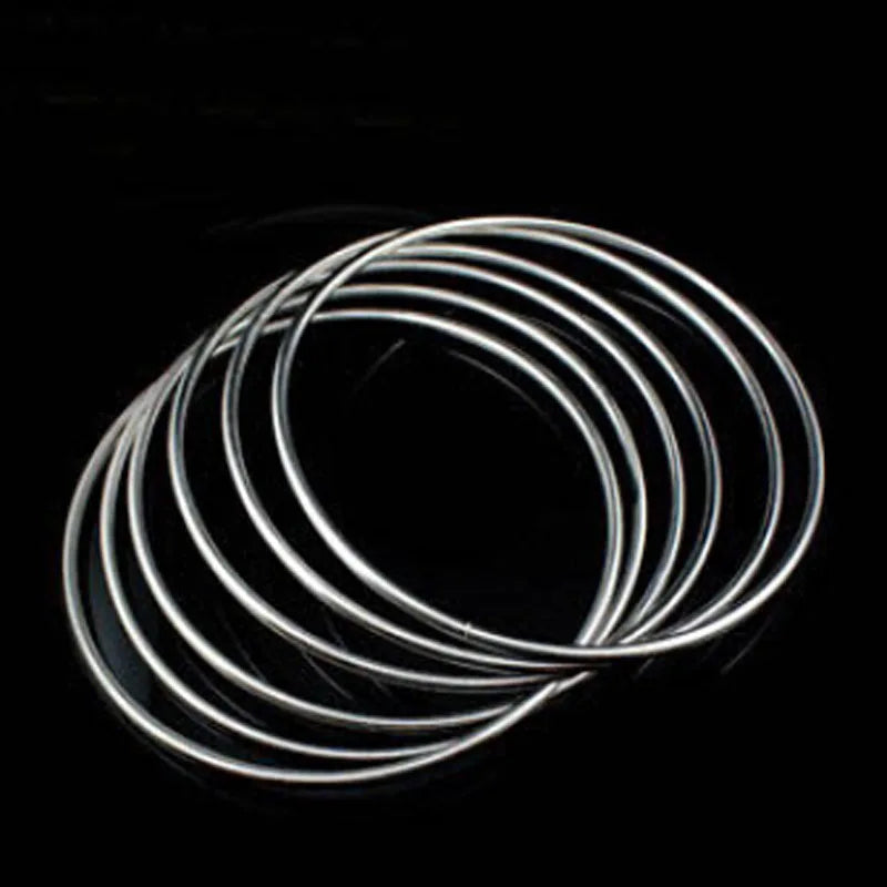 Chinese Linking Rings 6 Rings Set Magnetic Lock 30cm - Chrome Magic Tricks Magiciain Stage Illusion Gimmick Prop Mentalism Magia