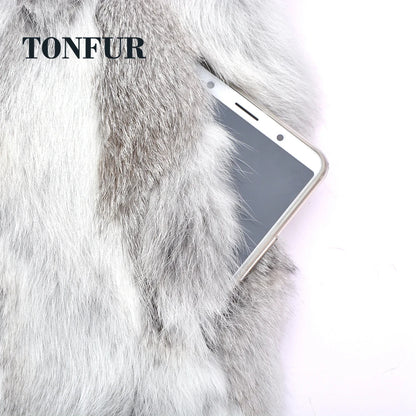 New Arrival Standard Collar Vintage Customize Real Whole Rabbit Fur Coat For Women Female M-5XL Mandarin Collar Jacket WSR257
