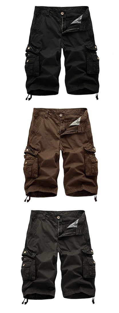 Cotton Cargo Shorts Men  Summer Men Army Military Tactical Homme Shorts Male Casual Streetwear Multi-Pocket Cargo Shorts