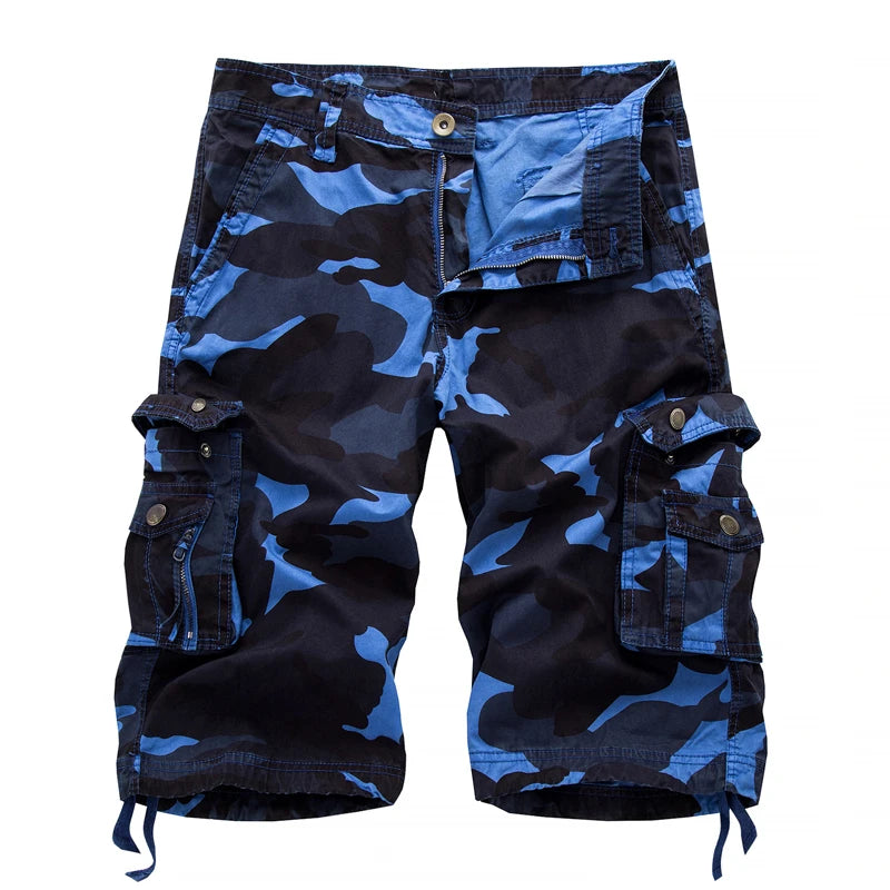 2024 Summer Military Camo Cargo Shorts Fashion Camouflage Multi-Pocket Homme Army Casual Shorts Bermudas Masculina Plus size 40