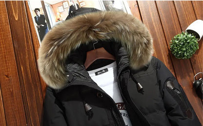 90% Down Jackets Men Winter Jacket Men Fashion Thick Warm Parkas Fur White Duck Down Coats Casual Man Waterproof Down Jackets