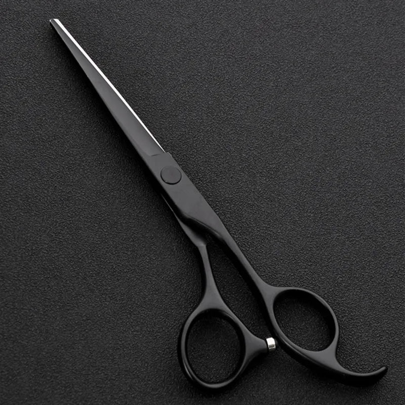 professional Japan 440c 6 '' black hair cutting scissors haircut thinning barber haircutting shears berber Hairdresser scissors