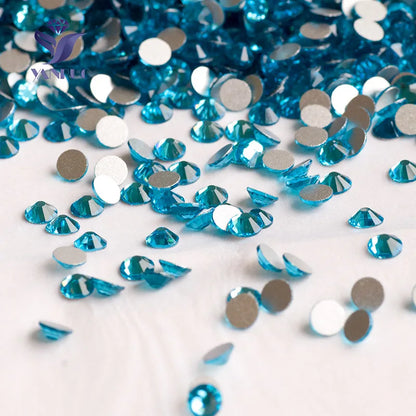 YANRUO 2058NoHF All Color SS16-SS30 Non Hot Fix Sewing Rhinestones Glass Crystal 3D Nail Art Rhinestones For Dress Clothes