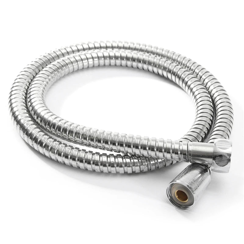 Gold 1.5/2 Meters G1/2 Inch High Quality Flexible Shower Hose Stainless Steel Chrome Bathroom Water Head Shower Extension Pipe