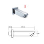 BECOLA Wall Mounted Faucet Spout Square and Round Brass Chrome/Black Spouts Waterfall Shower Faucet Accessories