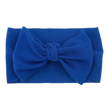 Solid Baby Headband Adjustable Big Bowknot Hair Band Oversize Turban Newborn Headwear For Baby Girls Fashion Hair Accessories
