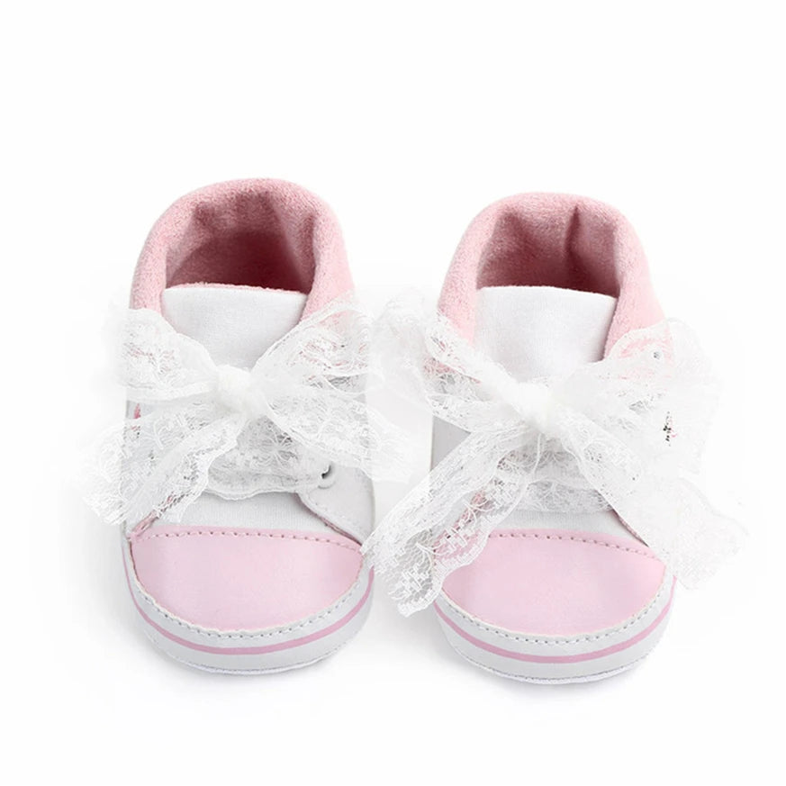 Baby Girl Shoes White Lace Floral Embroidered Soft Shoes Prewalker Walking Toddler Kids Shoes First Walker