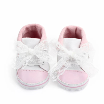 Baby Girl Shoes White Lace Floral Embroidered Soft Shoes Prewalker Walking Toddler Kids Shoes First Walker