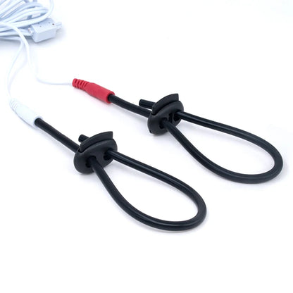 Electro Shock E-Stim Estim Kit Conductive Bands Penis Ring Extender Enlarger,Male Masturbator Cock Ring,BDSM Toys