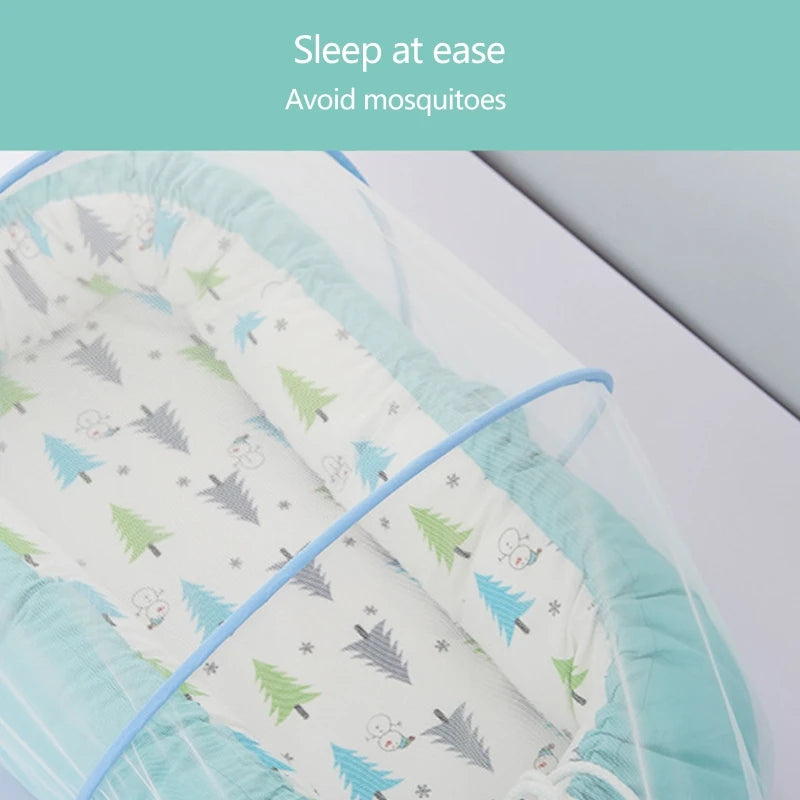 77HD Baby Crib Mosquitoes Net Portable Foldable Infant Bed Canopy Netting Folding Sleeping Cradle Insect Net Tent