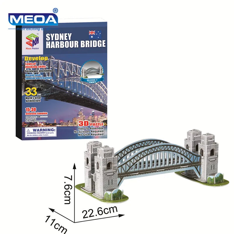 40 Style World Famous Architecture Building 3D Puzzle Model Construction 3D Jigsaw Puzzle Toys For Kids Christmas Gift
