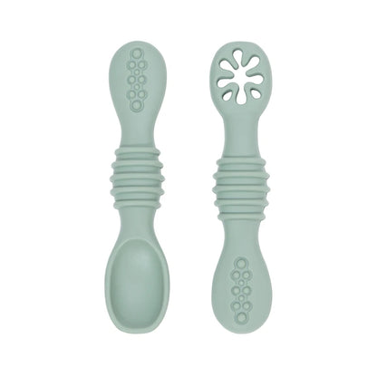 Baby Spoon Fork Set Food Grade Silicone Sticky Spoon Children Cutlery Training Spoon Feeding Tableware Soft Kitchen Accessories