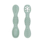 Baby Spoon Fork Set Food Grade Silicone Sticky Spoon Children Cutlery Training Spoon Feeding Tableware Soft Kitchen Accessories