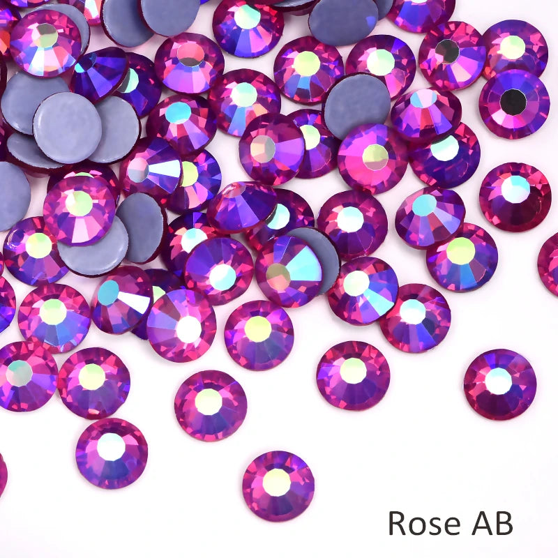 Oleeya стразы Better DMC Hotfix Rhinestone Iron On Strass High Quality Flatback Glass Crystal AB For DIY Wedding Y2792