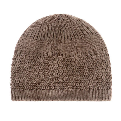 Casual Knitted Muslim Men Prayer Hats Winter Warm Male Beanies Cap Islamic Ramadan Jewish Kippah Homme Hat Men's Wrap Head Cap