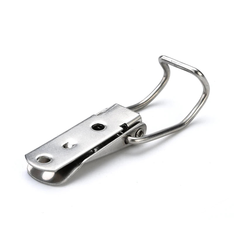 KAK Cabinet Boxes Spring Loaded Latch Catch Toggle Hasp Mild Steel Hasp For Sliding Door Simple Window Hardware Tool Box Lock