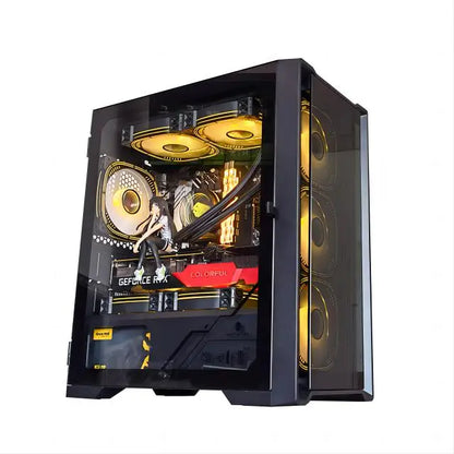 AOTESIER Gaming PC Core I7 CPU With 8G /16G RAM 256G SSD HD4600 ATX/ITX/M-ATX Full View Side Panel Temper Glass Front PC Gamer