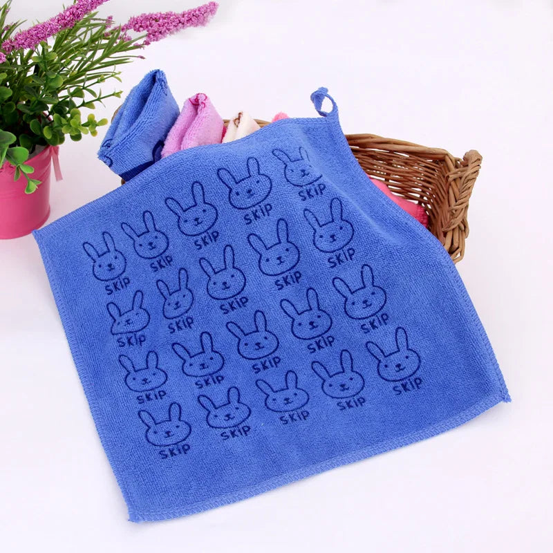 3 Pcs/Lot Baby Towel Cute Superfine Fiber Kid Bath Towels Washcloth Square Towel Children Kitchen Bathroom Wipe Wash Cloth Gift