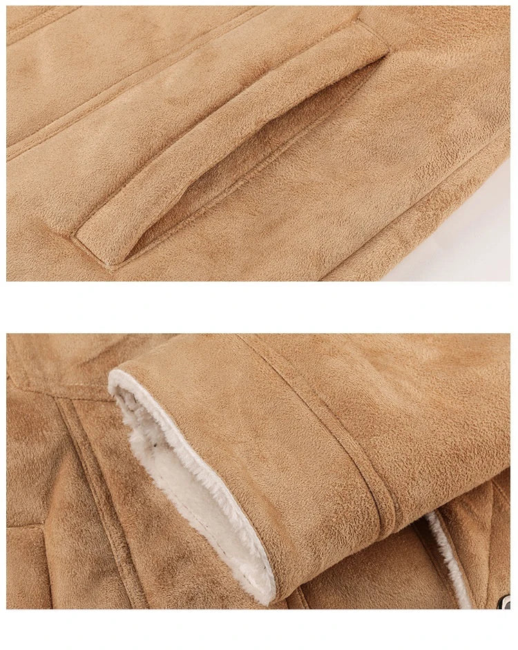 Men's Winter Thick Warm Military Bomber Pu Jacket Tactical Faux Leather Jackets Outwear Fleece Coats Fur Inner Windbreaker