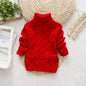 Winter Boys Sweater Kid Thick Knitted Bottoming Turtleneck Shirts Solid High Collar Cardigan High Quality Children Sweater
