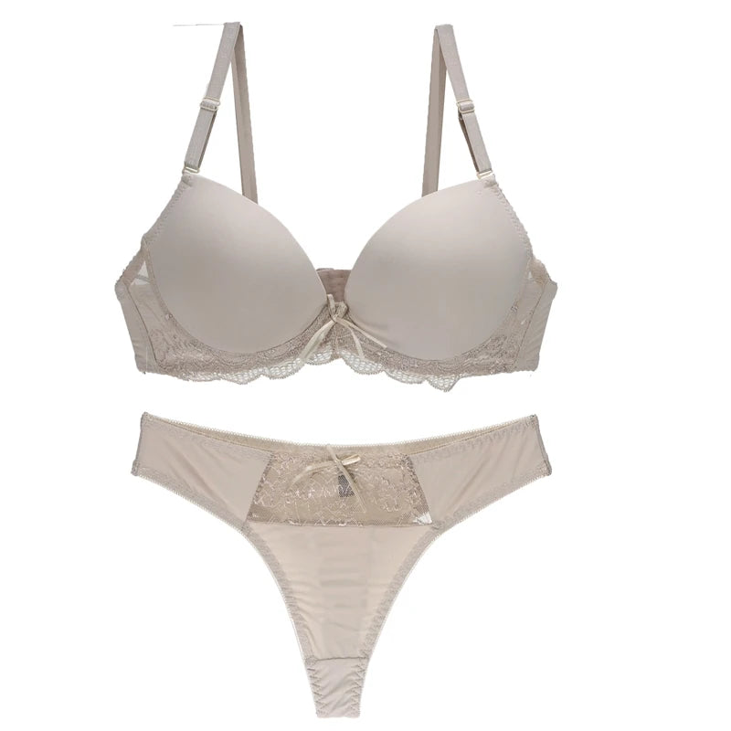 Nouvelle Seamless BCDE Cup Women Underwear Intimates Lace Thongs Lingerie Set Sexy Blue Pink Purple White Bra Panty