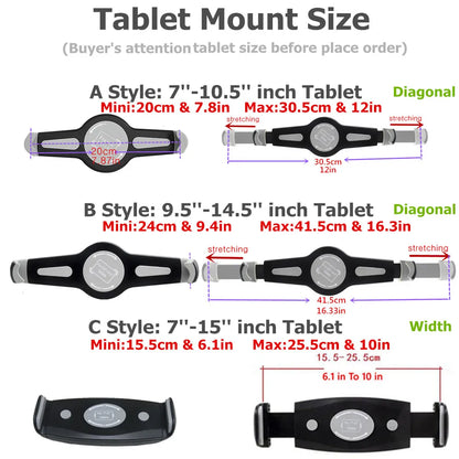 Car Tablet Headrest Holder for 7-13" Tablets Adjustable Car Back Seat Headrest Tablet Mount Stand Road Trip Essentials for Kids