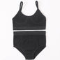 Women Seamless Bra And Panties Set U-Back Bralette Top Comfort Breathable Briefs Ribbed Sexy Lingerie Sports Underwear Set