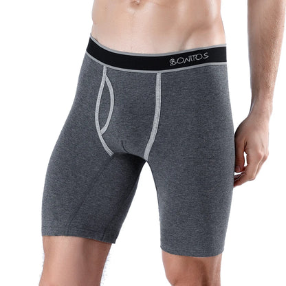 BONITOS Men Boxers Long Leg Man Underwear Soft Men Underpants Natural Cotton Sexy Boxer Shorts Top Brand Long Men's Panties
