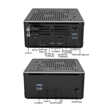 Intel Xeon 2176M ECC RAM Win11 Mini Gaming PC 2*DDR4 NVME 2Lans Office Gamer Desktop Mini Computer 2286M Web Mini Server Host