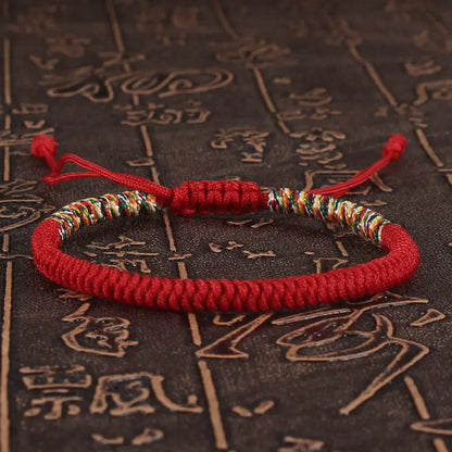 Tibetan Buddhist Bracelet Unisex Handmade Braided King Kong Knot Colorful String Bracelets for Women Men Lovers Lucky Jewelry