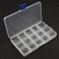 Yidensy 1pcs Square Transparent Plastic Storage Box Case 10/24 Slot Adjustable for Pills Jewelry Beads Earring Case Organizer