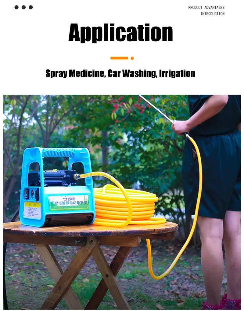 NuoNuoWell Plunger Pump High Pressure PVC Spray Hose Φ8.5x14mm Agriculture Pesticide Spray Garden Watering Pipe