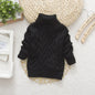 Winter Boys Sweater Kid Thick Knitted Bottoming Turtleneck Shirts Solid High Collar Cardigan High Quality Children Sweater