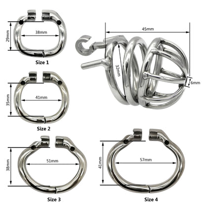Ergonomic Stainless Steel Stealth Lock Male Chastity Device,Cock Cage,Penis Lock,Cock Ring,Chastity Belt,S054