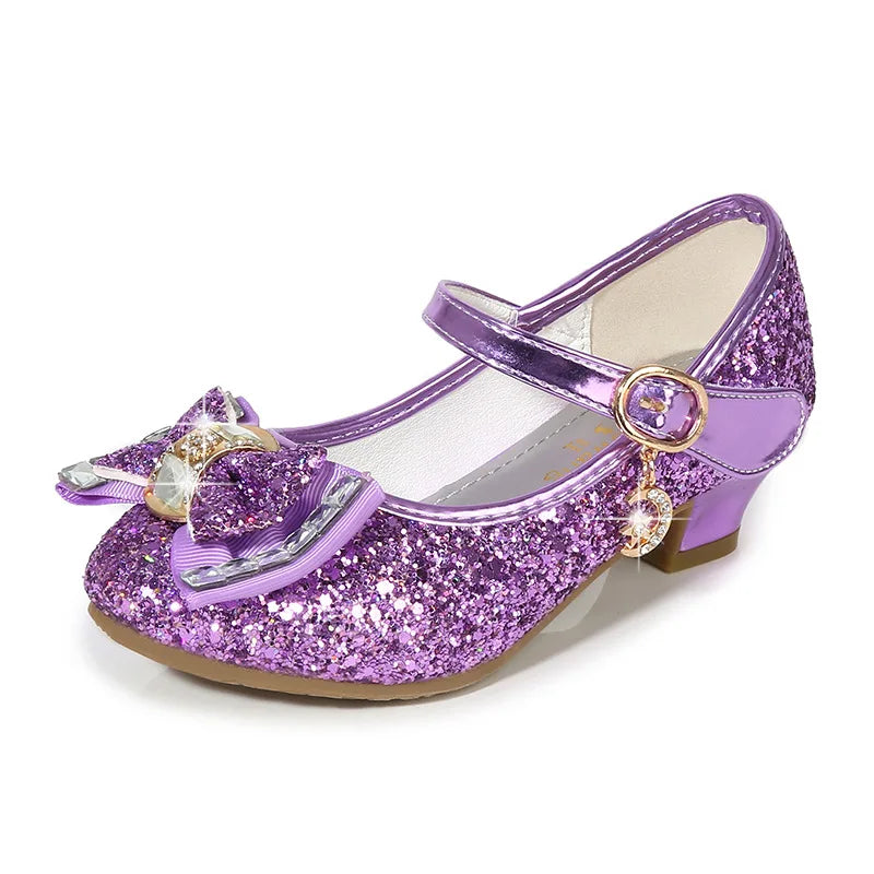 Princess Girls Party Shoes Children Sandals Colorful Sequins High Heels Shoes Girls Sandals Peep Toe Summer Kids Shoes CSH813