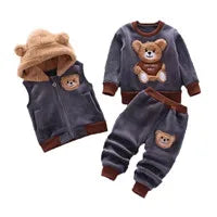 Fleece Children's Sweatshirts 2024 Girls Autumn Winter Padded Thickened Lamb's wool Hooded Hoodies New Kids Casual Clothing