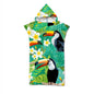 Microfiber Printed Hooded Beach Towel For Adults Quick Dry Swimming Pool Poncho Bath Towel With Cloak Bathrobe