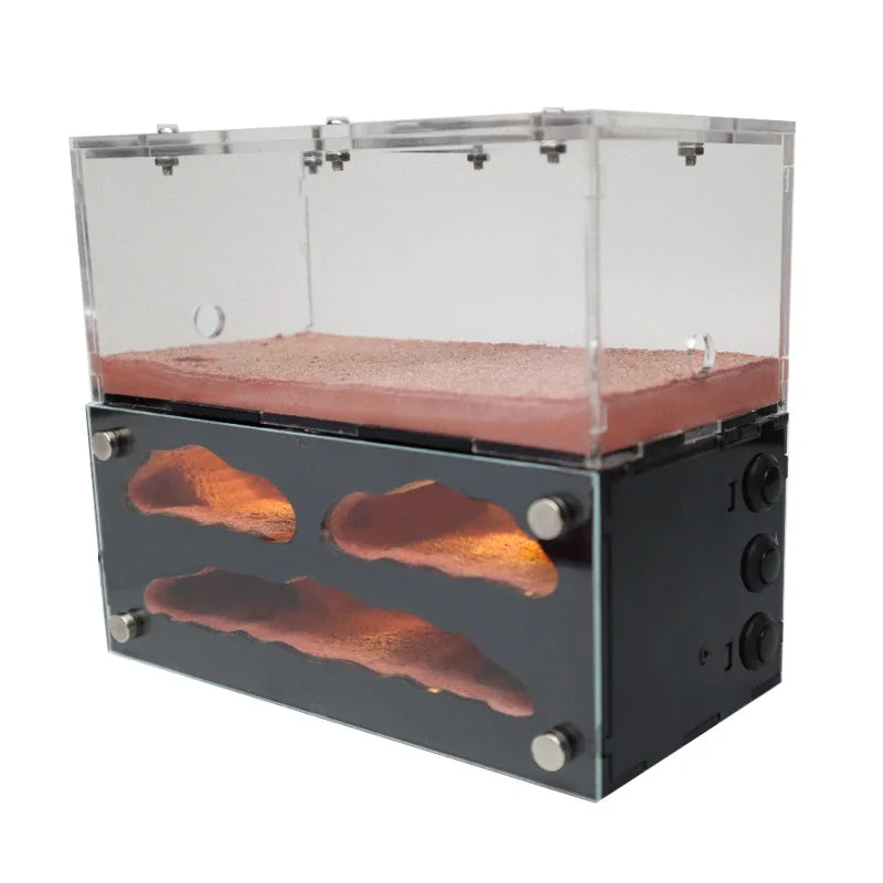 Ecological Ant Farm House with Independent Lights Control Ant Nest Concrete Insect Hotel Pet Anthill Workshop 3 Lights Ant House