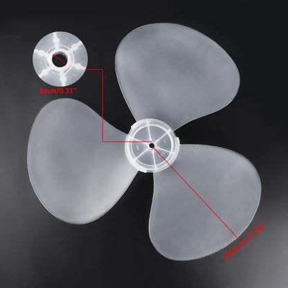 Big Wind 11/12/16inch Plastic Fan Blade 3 Leaves Stand/Table Fanner Accessories