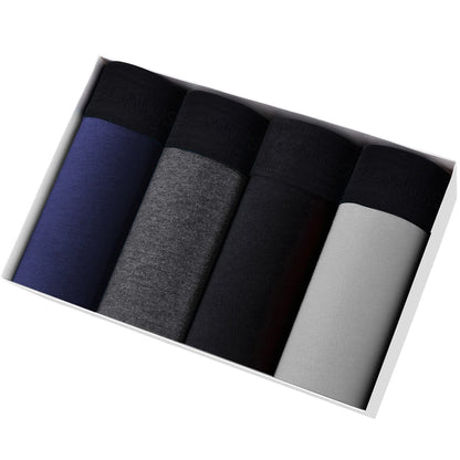 4pcs Cotton Boxer Shorts Soft Men's Panties BONITOS Letter Waistband Men Underpants Boxer Briefs Sexy Underwear for Man Boxers