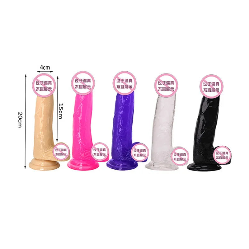 Huge Dildo Erotic Soft Anal Butt Plug Realistic Penis Strong Suction Cup Dick Toy for Adult G-spot Orgasm Sex Toys for Woman