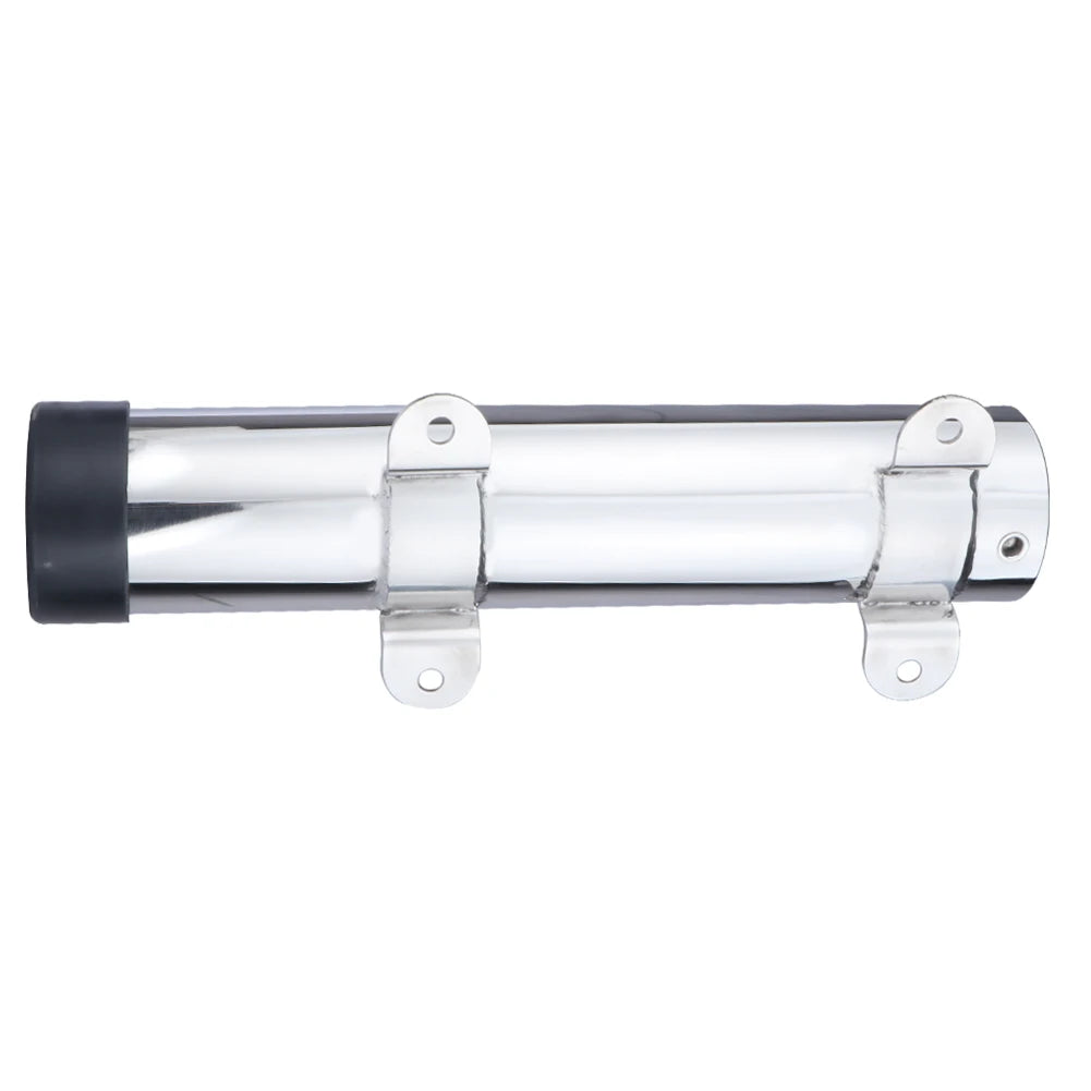 2 pieces 10" long side mount fishing rod holder stainless steel rod seat for marine boat yacht