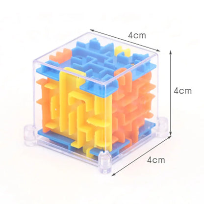 mini 3D Maze Magic Cube Six-sided Transparent Puzzle Speed Cube Rolling Ball Cubes Maze Toys For Children Stress Reliever Toys