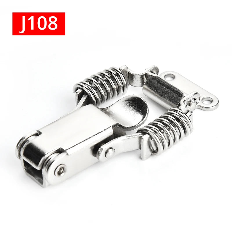 KAK Cabinet Boxes Spring Loaded Latch Catch Toggle Hasp Mild Steel Hasp For Sliding Door Simple Window Hardware Tool Box Lock