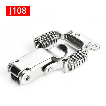 KAK Cabinet Boxes Spring Loaded Latch Catch Toggle Hasp Mild Steel Hasp For Sliding Door Simple Window Hardware Tool Box Lock