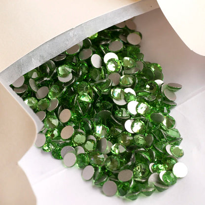YANRUO 2058NoHF All Color SS16-SS30 Non Hot Fix Sewing Rhinestones Glass Crystal 3D Nail Art Rhinestones For Dress Clothes
