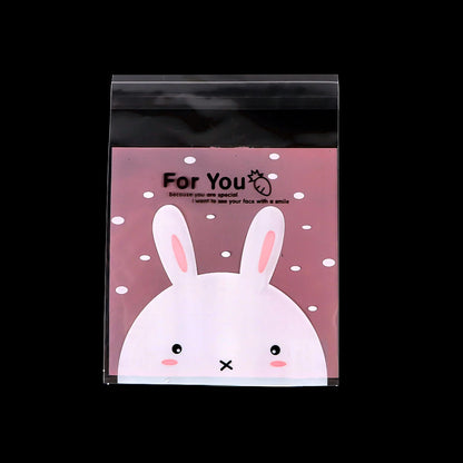 50/100 pcs 10x13cm Opp Self-Stick Transparent Packing Bear Owl Cookie Candy Wedding Birthday Christmas Party Gift Bag Wholesale