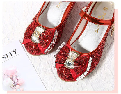 Princess Girls Party Shoes Children Sandals Colorful Sequins High Heels Shoes Girls Sandals Peep Toe Summer Kids Shoes CSH813