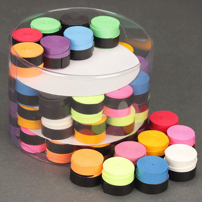 60 PCS Tennis Racket Overgrips Padel Over Grips Badminton Over Grips Sweat Absorbed Wraps Tapes Grips Sweatband
